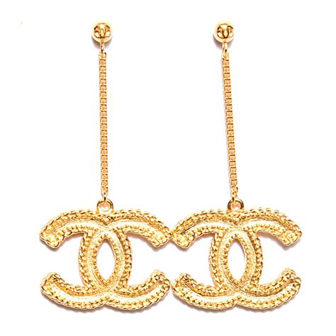 chanel gold earrings 2015|chanel earrings real gold.